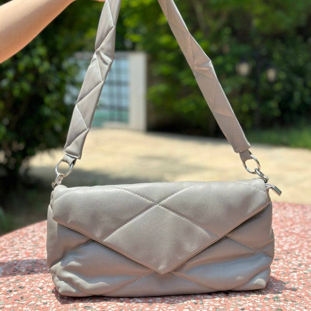 Elle Quilted Grey Bag Margerita